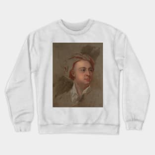 An Unfinished Study of the Head of James Thomson by William Aikman Crewneck Sweatshirt